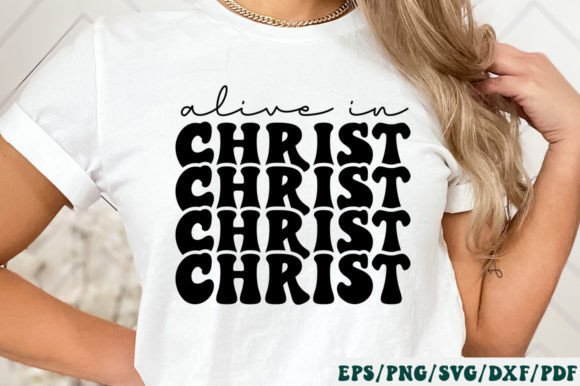 Alive in Christ Retro Svg