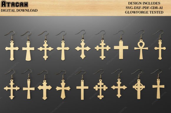 Christian Cross Earring Templates Cricut