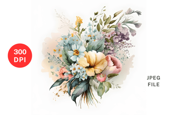 Easter Floral Arrangement Illustrations