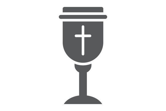 Holy Chalice Glyph Icon and Icons