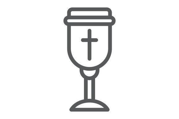 Holy Chalice Line Icon & Icons