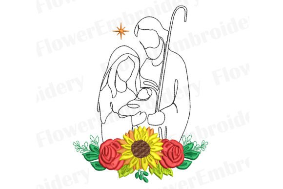 Jesus Baby Christmas Embroidery