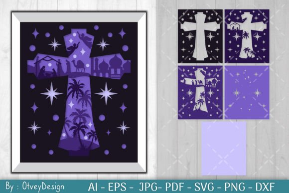 Nativiti Scane in Jesus 3D Shadow Box