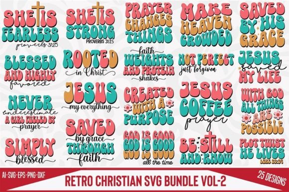 Retro Christian SVG Bundle Vol-2