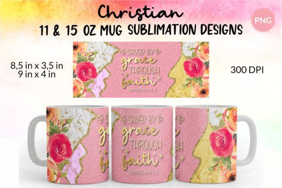 Saved by Grace Through Faith Mug PNG in Crafts